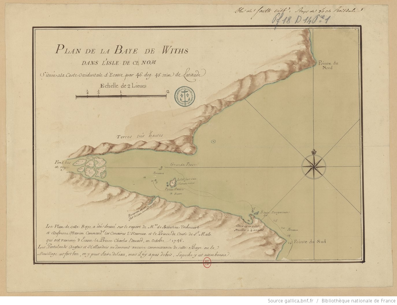 Plan de la baye de Withs (Uist)